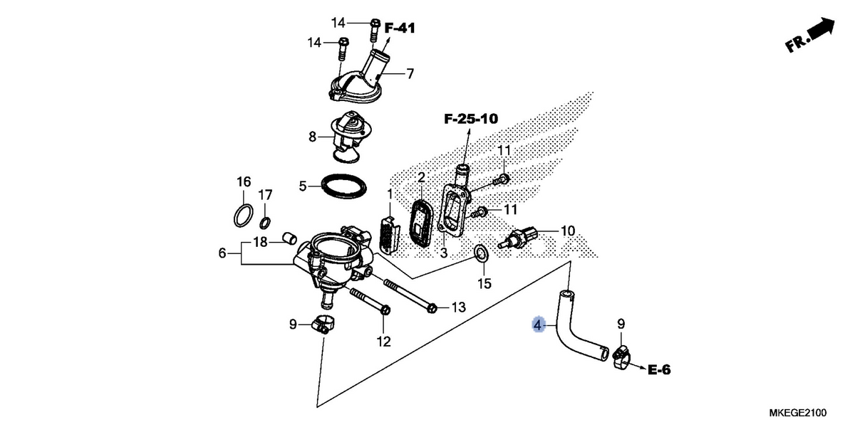 Honda OEM part 19066-MKE-A50