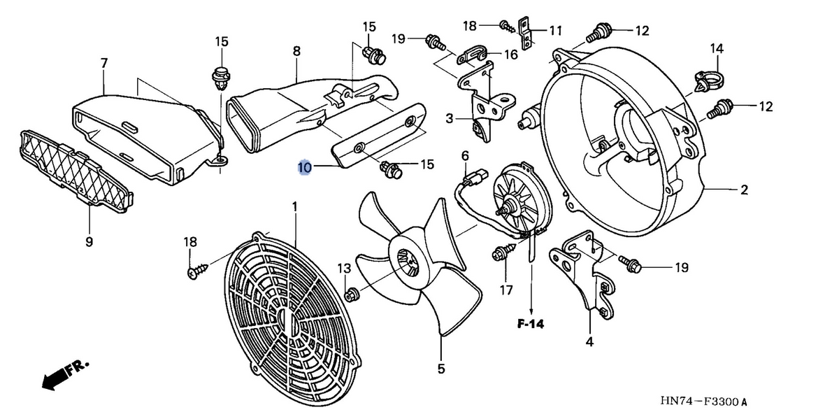 Honda OEM part 19070-HN7-000