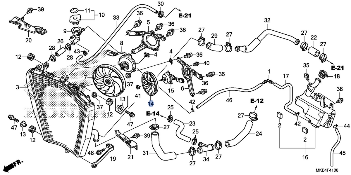 Honda OEM part 19070-MFL-003