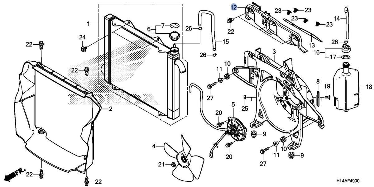 Honda OEM part 19071-HL4-F00
