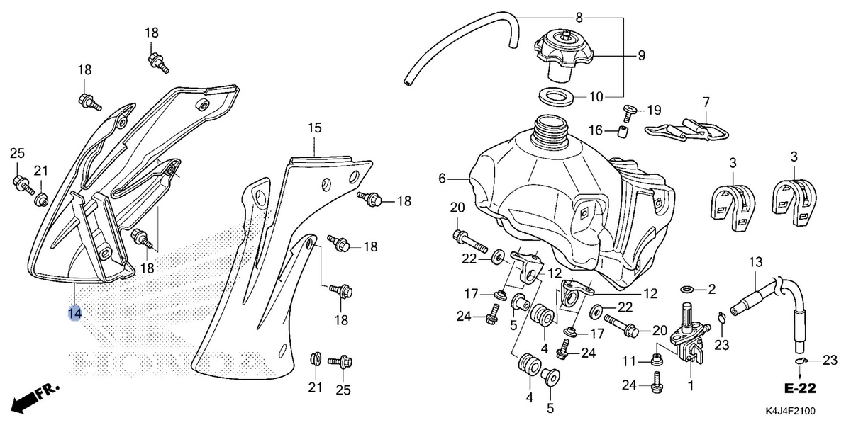Honda OEM part 19071-K4J-A00ZA