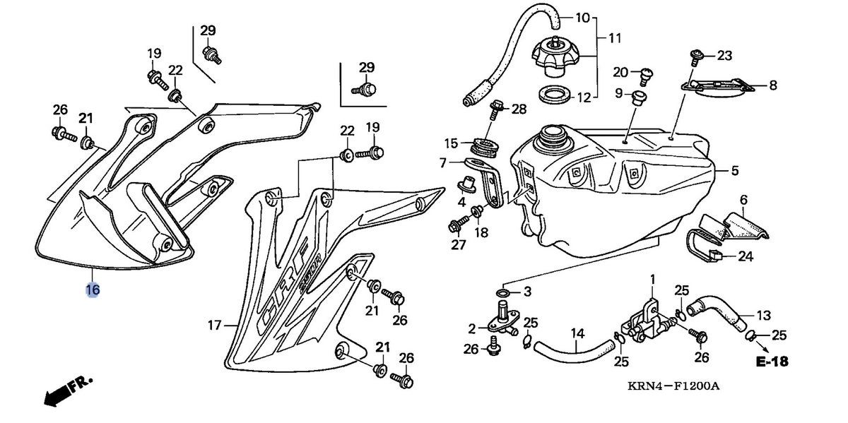 Honda OEM part 19071-KRN-850ZA