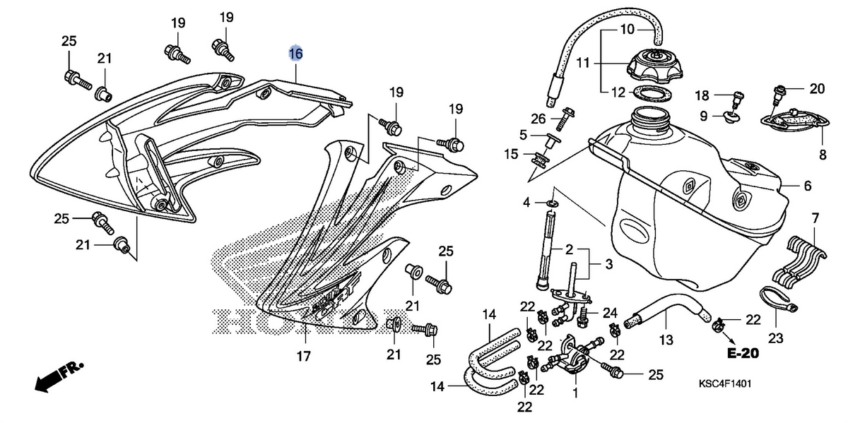 Honda OEM part 19071-KSC-A30ZA