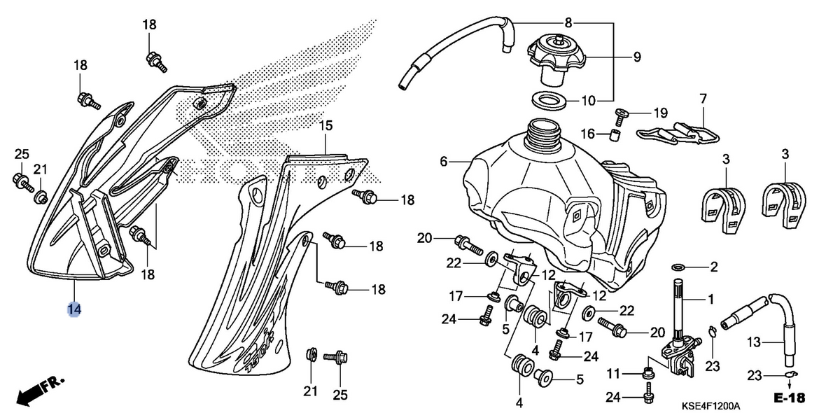 Honda OEM part 19071-KSE-A70ZA