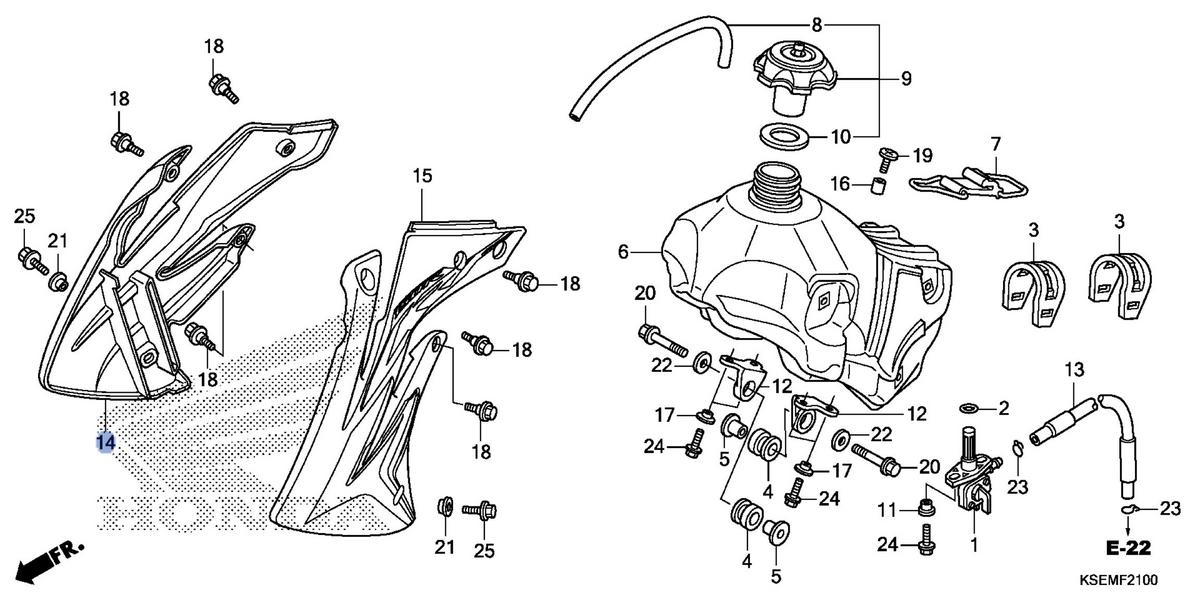 Honda OEM part 19071-KSE-V10ZA