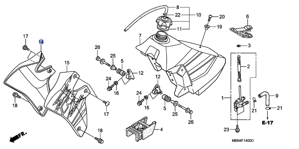 Honda OEM part 19071-MBN-A20ZA