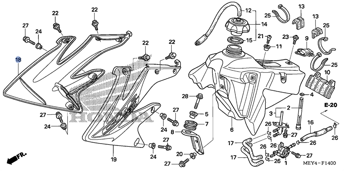 Honda OEM part 19071-MEY-A00ZA