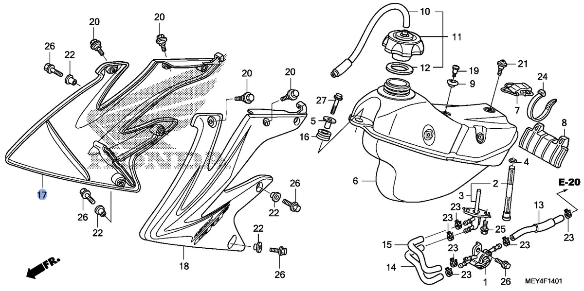 Honda OEM part 19071-MEY-A20ZA