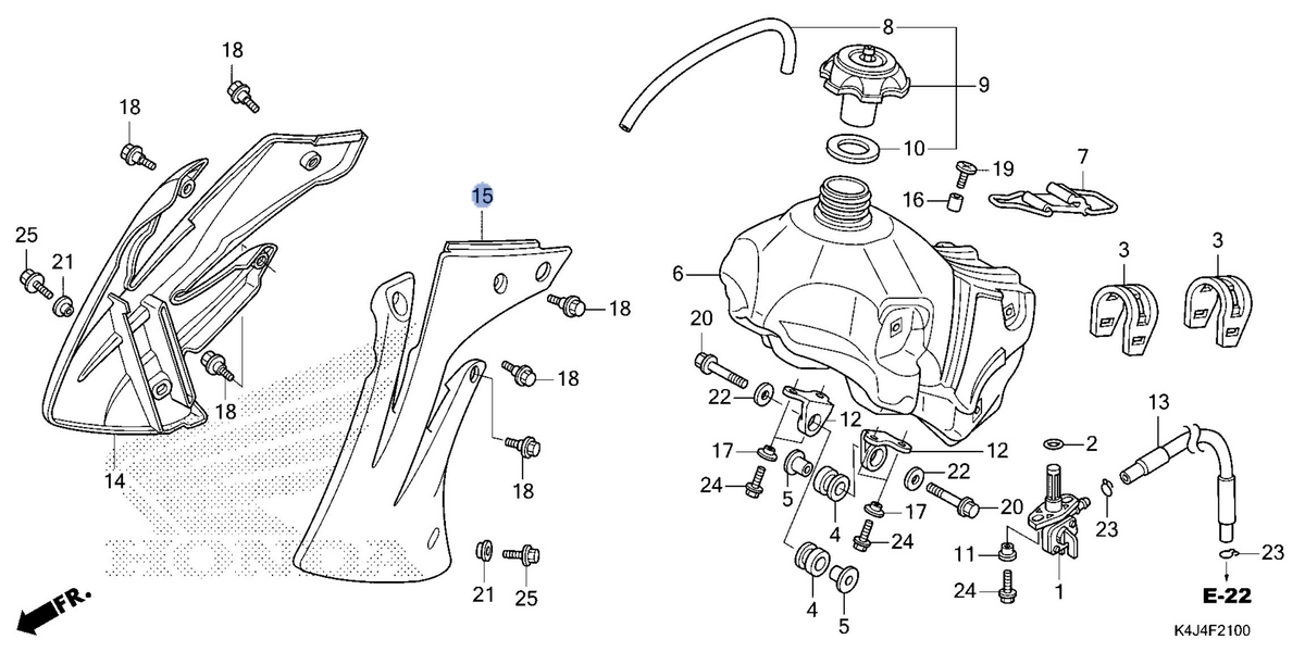 Honda OEM part 19072-K4J-A00ZA