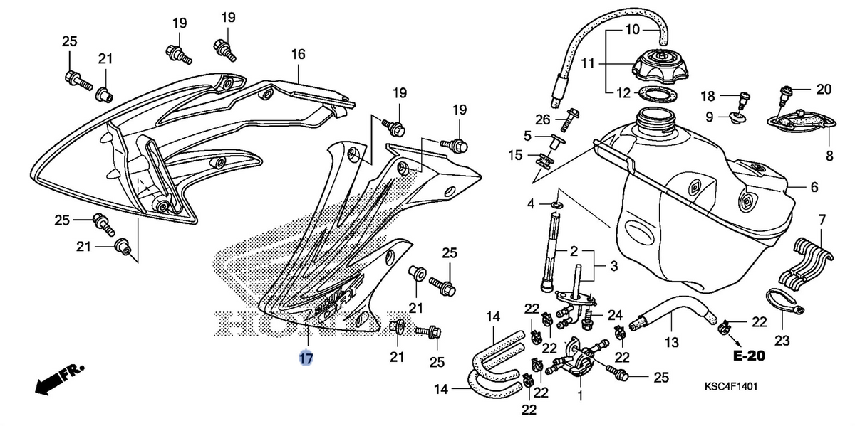 Honda OEM part 19072-KSC-U40ZA