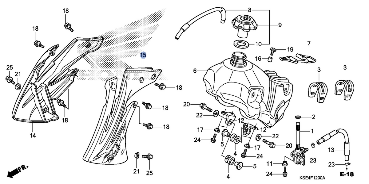 Honda OEM part 19072-KSE-A70ZA