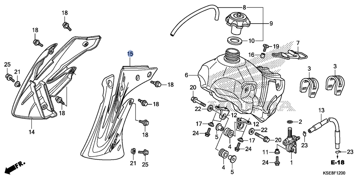 Honda OEM part 19072-KSE-N00ZA
