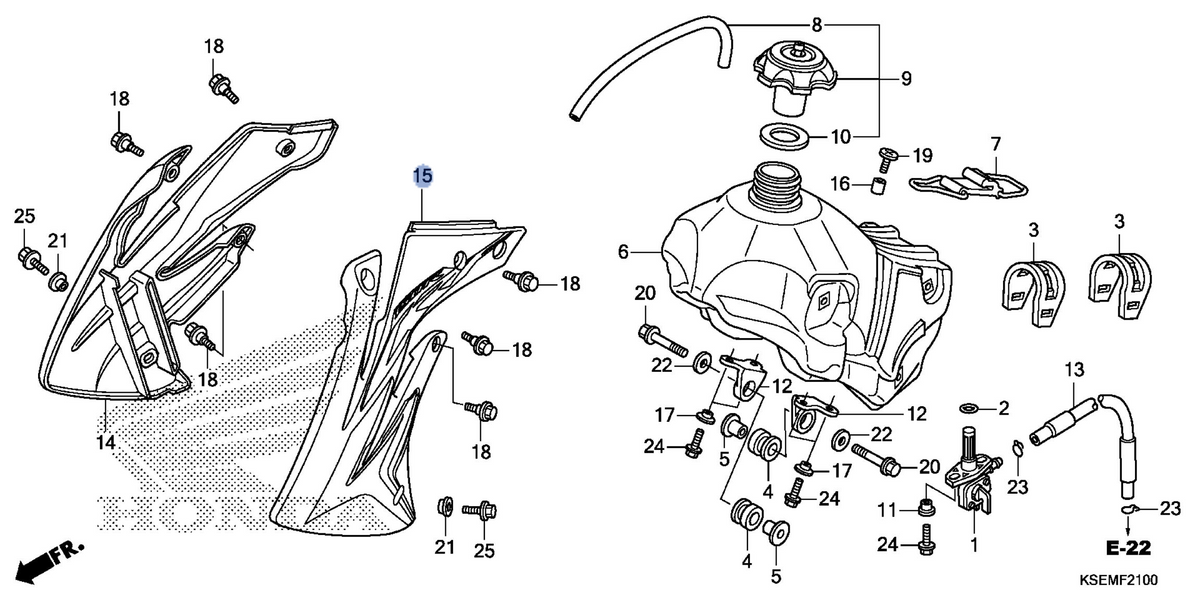 Honda OEM part 19072-KSE-V10ZA