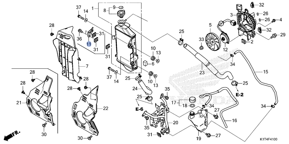 Honda OEM part 19073-K1T-E10