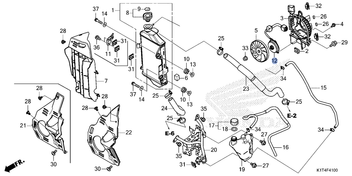Honda OEM part 19080-K1T-E11