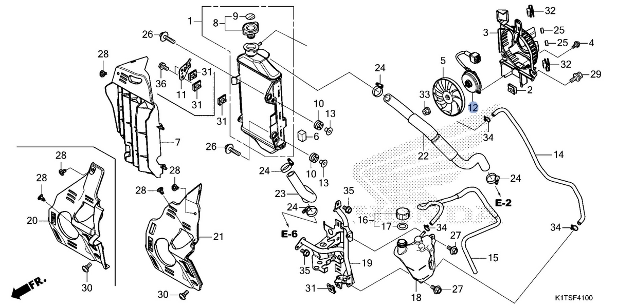 Honda OEM part 19080-K1T-EB1