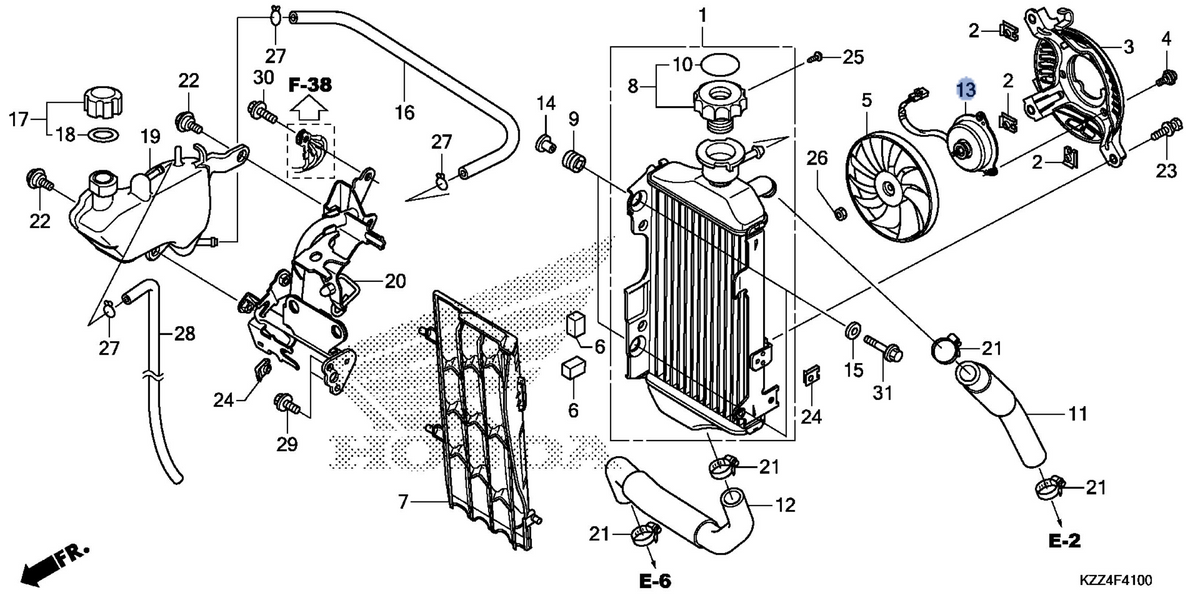 Honda OEM part 19080-KZZ-901