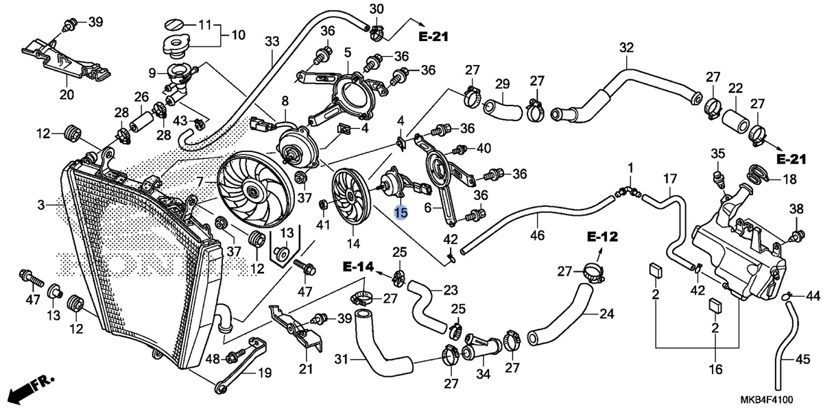 Honda OEM part 19080-MFL-003
