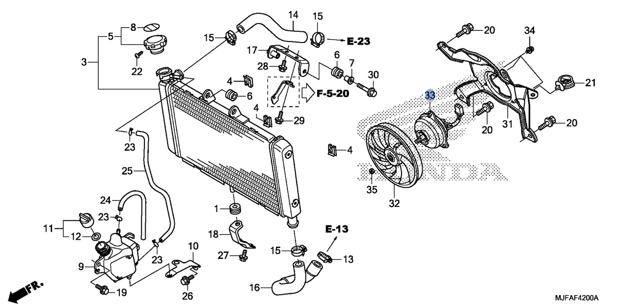Honda OEM part 19080-MGS-D31