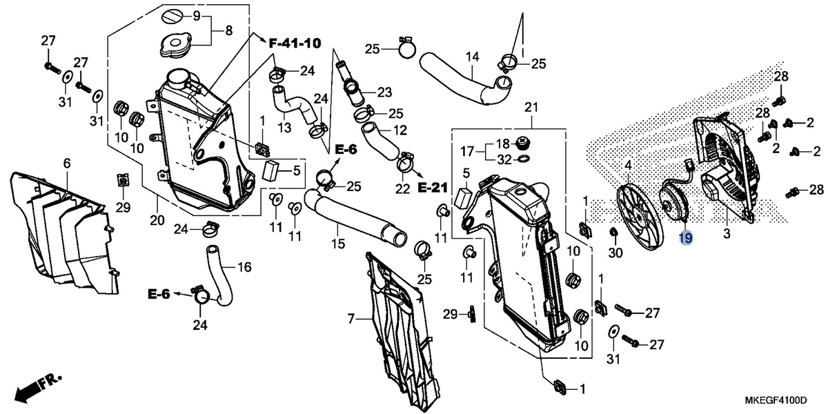 Honda OEM part 19080-MKE-A51