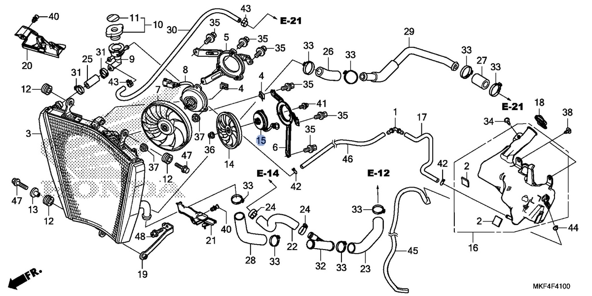 Honda OEM part 19080-MKF-D41
