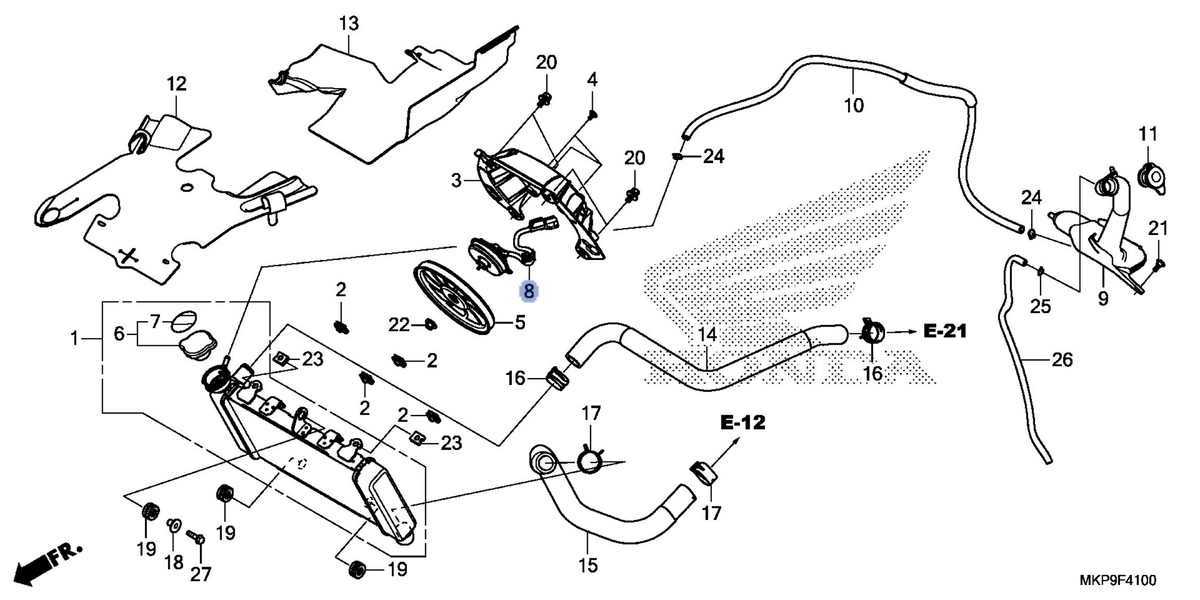 Honda OEM part 19080-MKP-A01