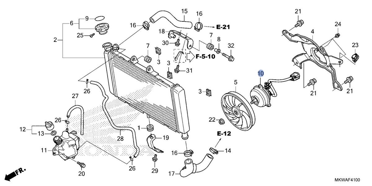 Honda OEM part 19080-MKW-D01