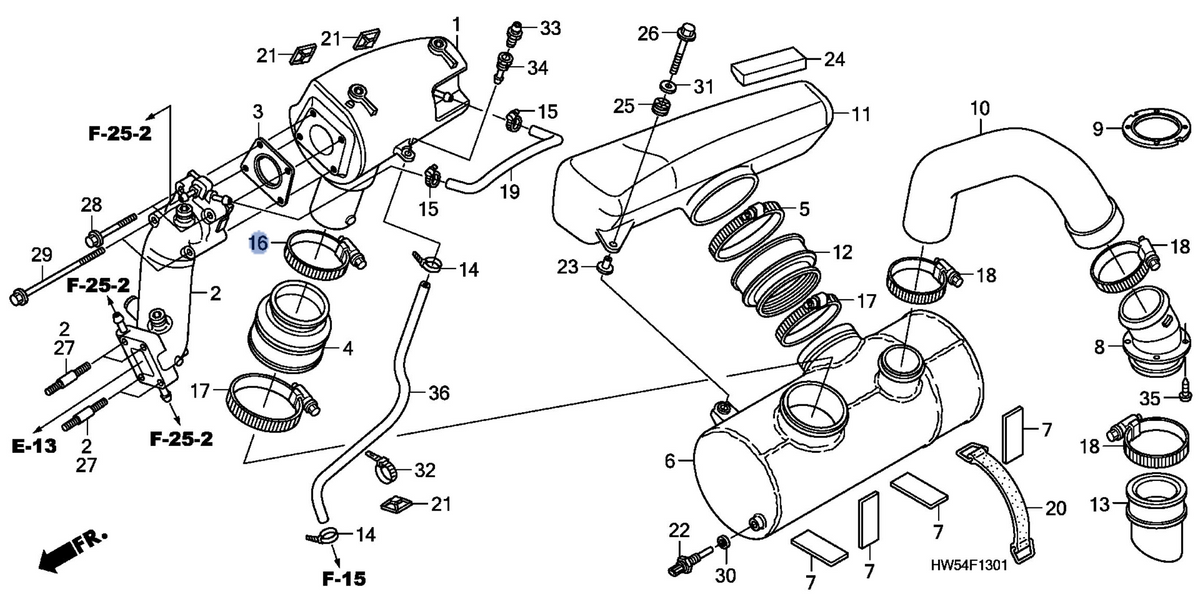 Honda OEM part 19083-HW5-900