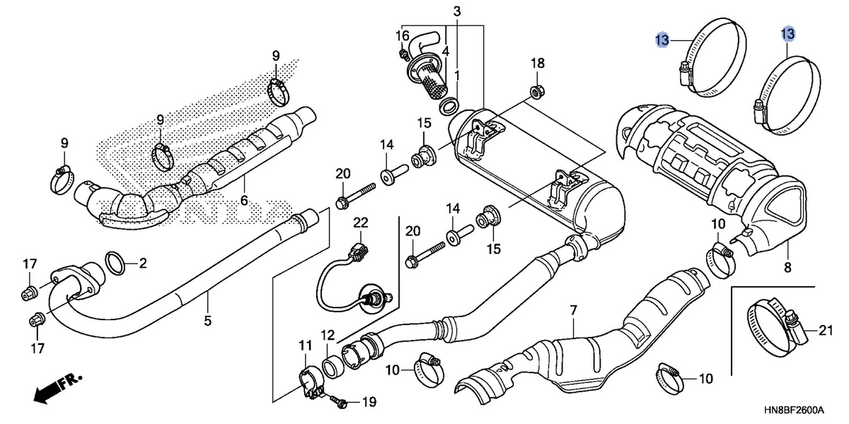 Honda OEM part 19084-HR6-B00
