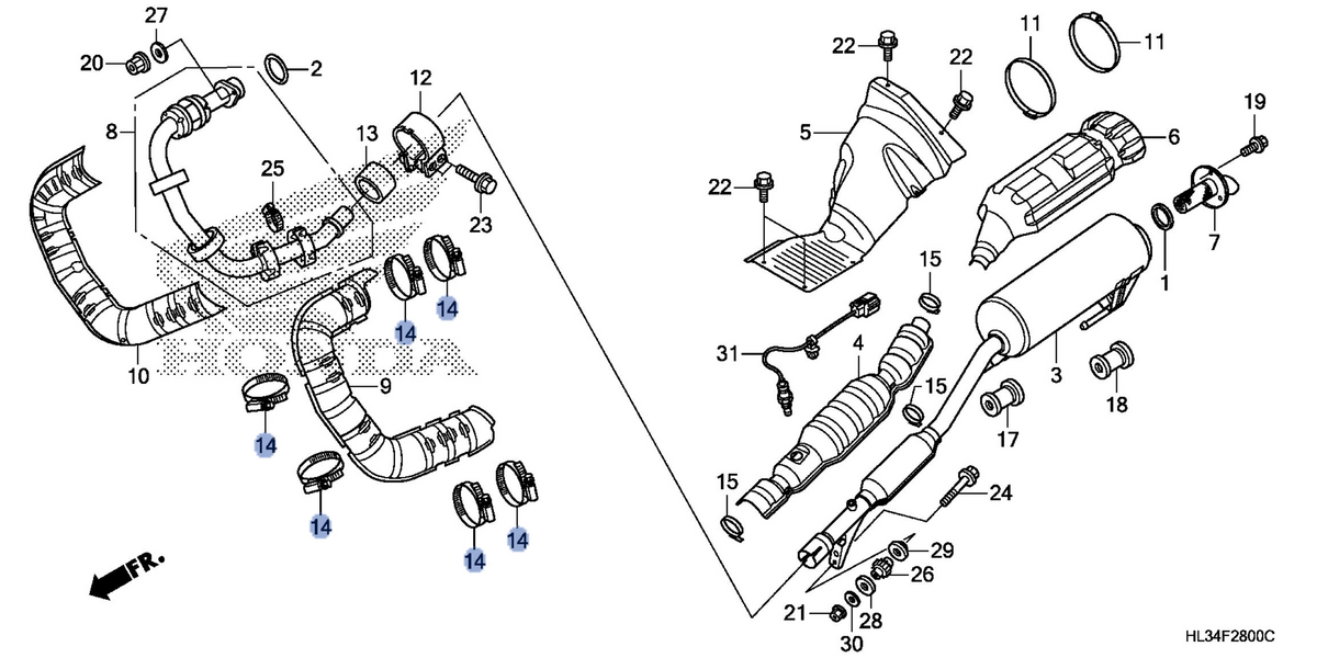 Honda OEM part 19087-HL3-A00