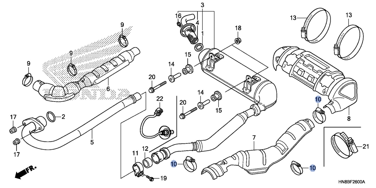 Honda OEM part 19087-HW1-690