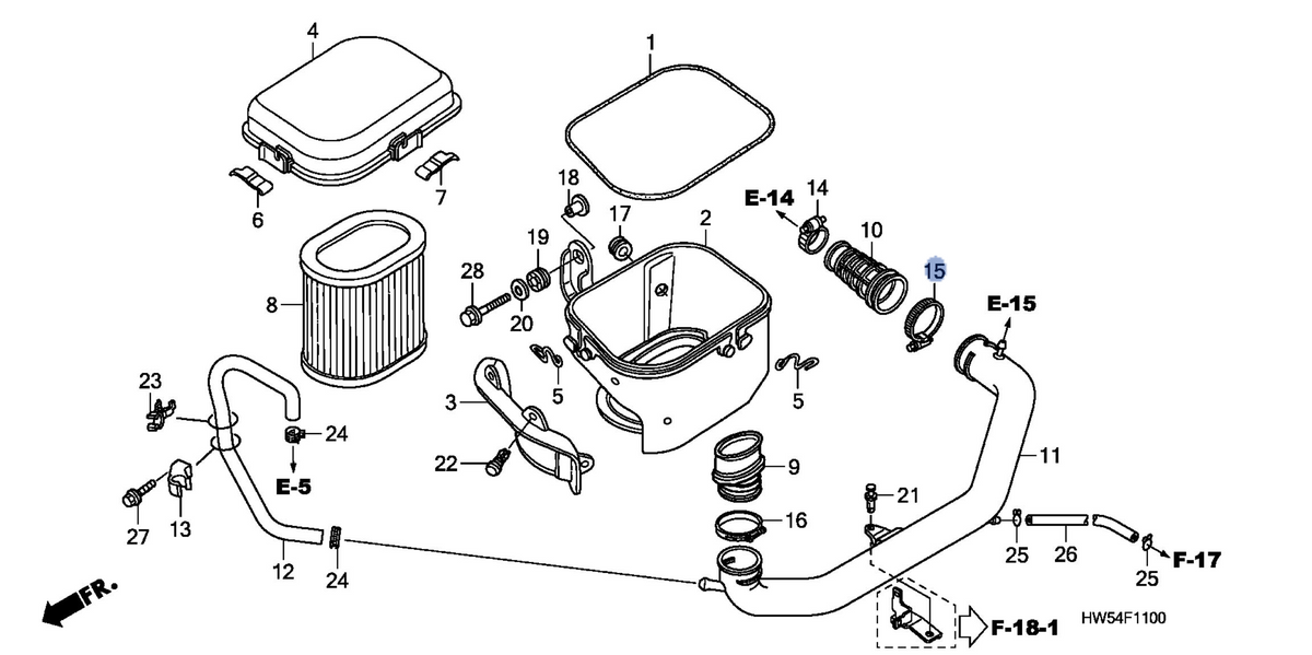 Honda OEM part 19087-HW5-900