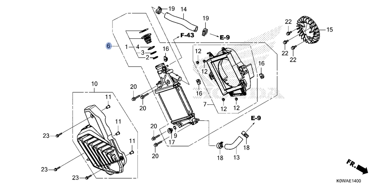 Honda OEM part 19100-K0W-JA0