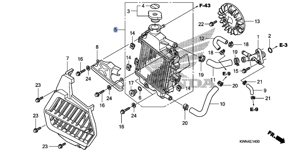 Honda OEM part 19100-KWN-700