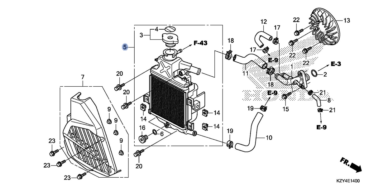 Honda OEM part 19100-KZY-901