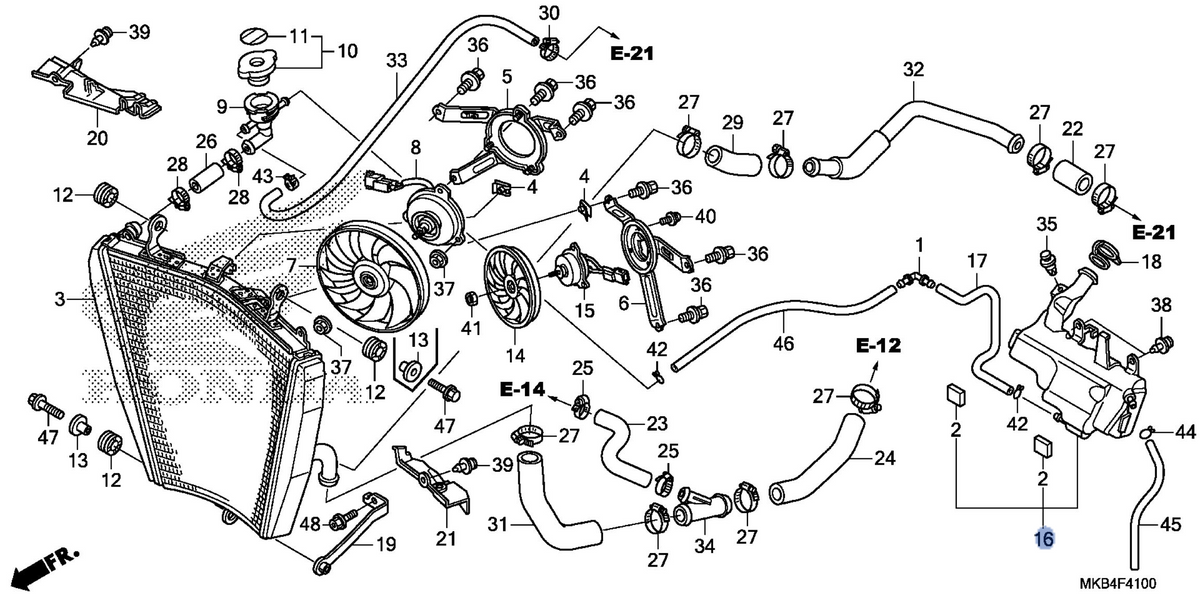 Honda OEM part 19101-MFL-000