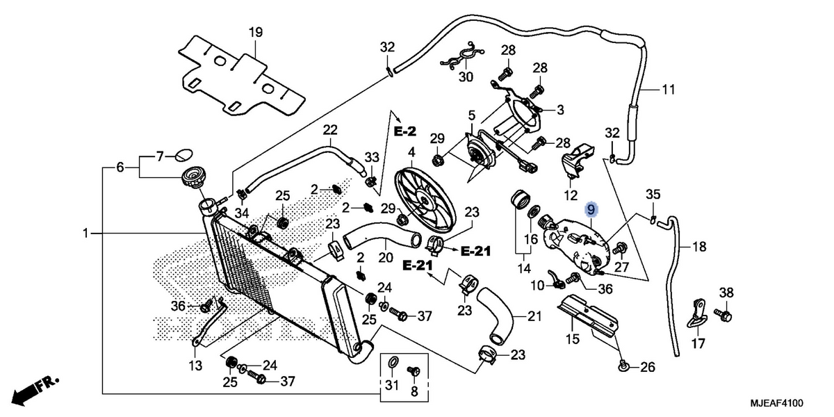 Honda OEM part 19101-MJE-D00