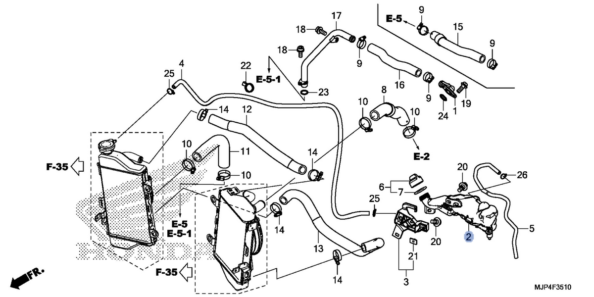 Honda OEM part 19101-MJP-G50