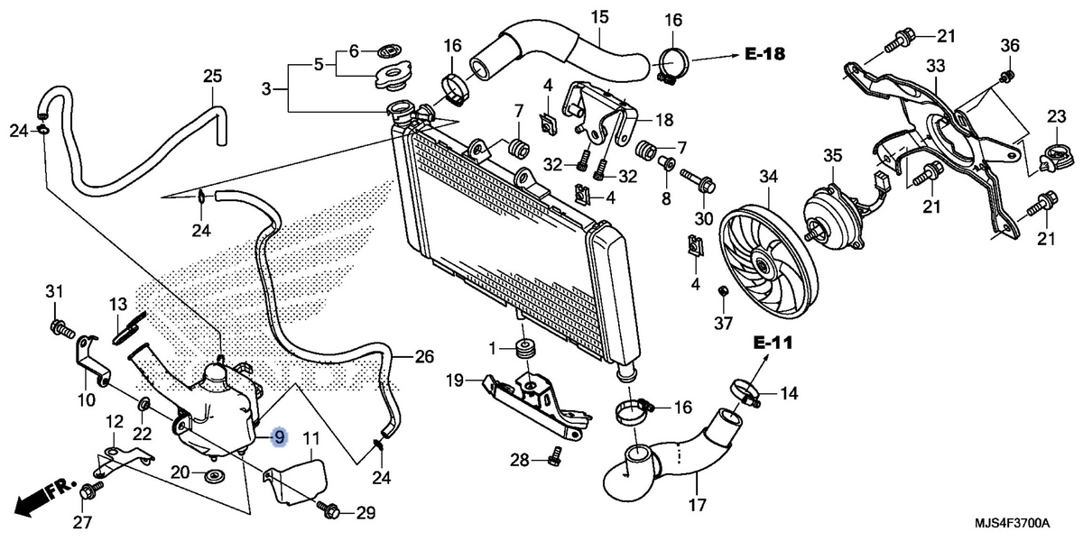Honda OEM part 19101-MJS-305