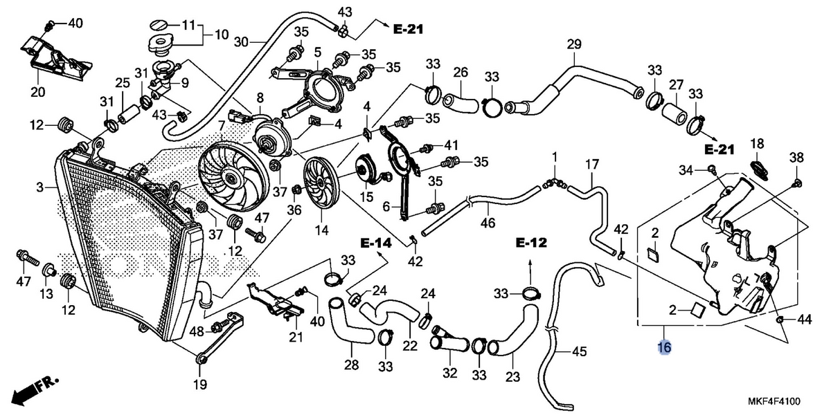 Honda OEM part 19101-MKF-D40