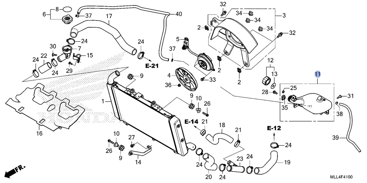 Honda OEM part 19101-MLL-D00