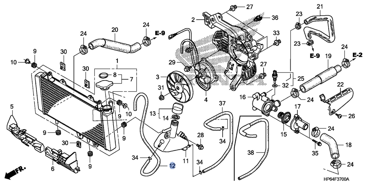 Honda OEM part 19102-HP6-A00