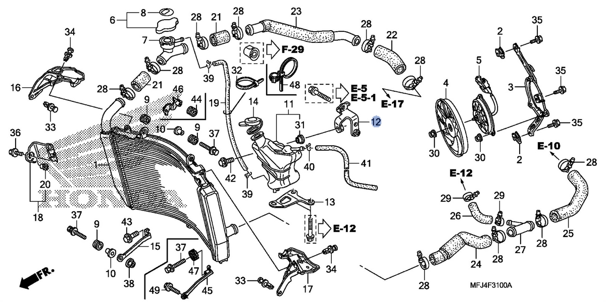 Honda OEM part 19102-MFJ-A41