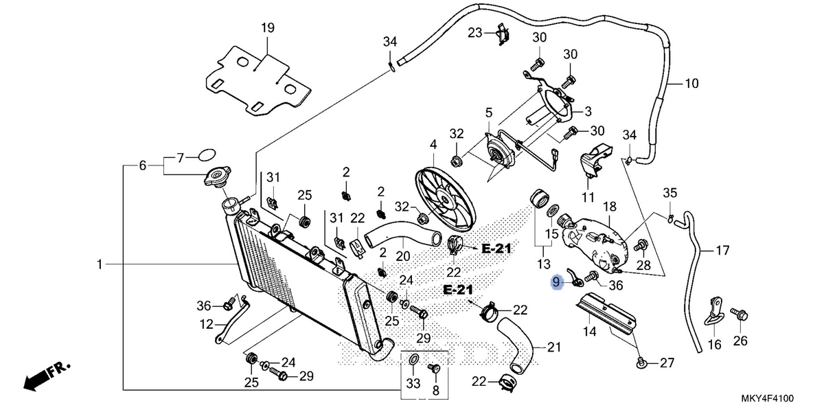 Honda OEM part 19102-MJE-D00