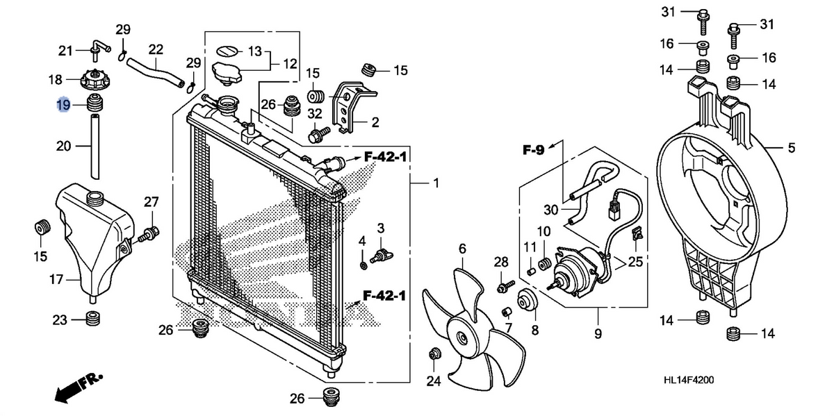 Honda OEM part 19103-HL1-A00