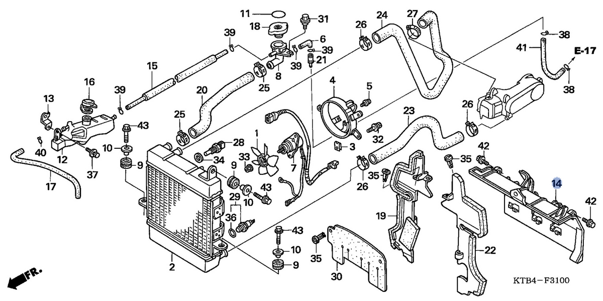 Honda OEM part 19103-KFG-000