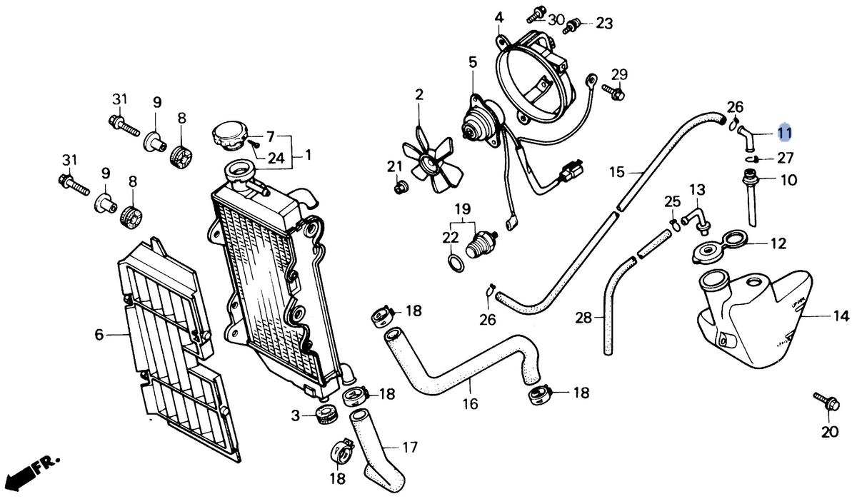 Honda OEM part 19103-MB9-000