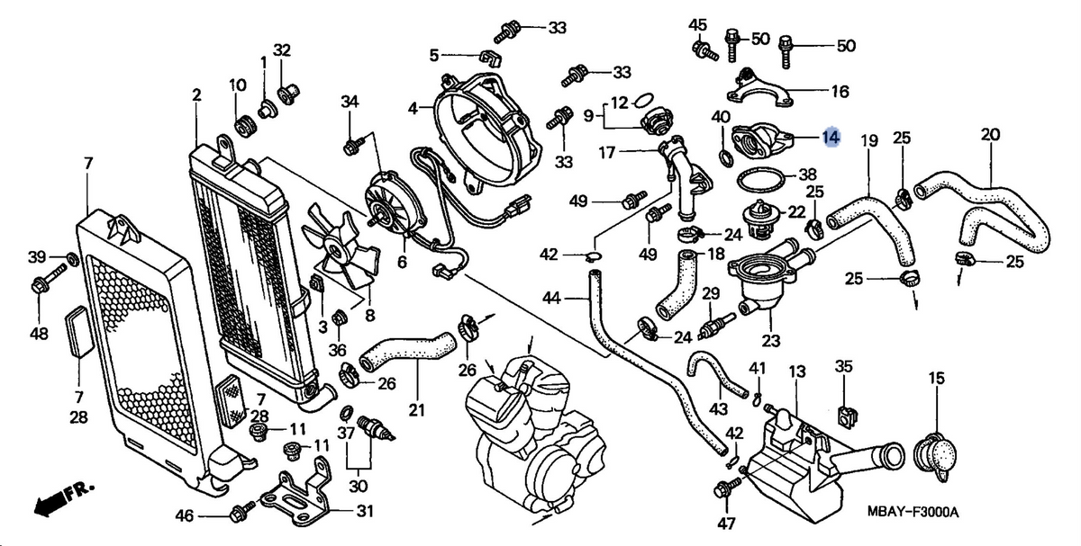 Honda OEM part 19103-MBA-000