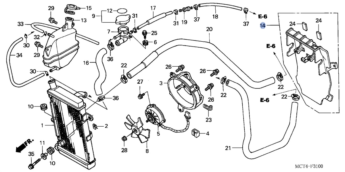 Honda OEM part 19103-MCT-000