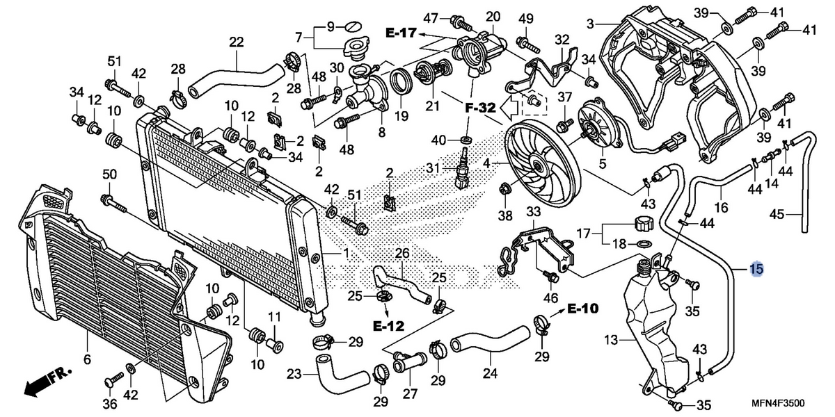 Honda OEM part 19103-MFN-D00